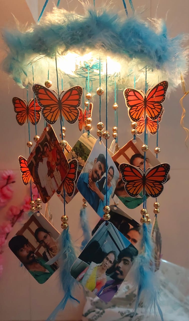 Fairy Lights Windchime With Butterflies