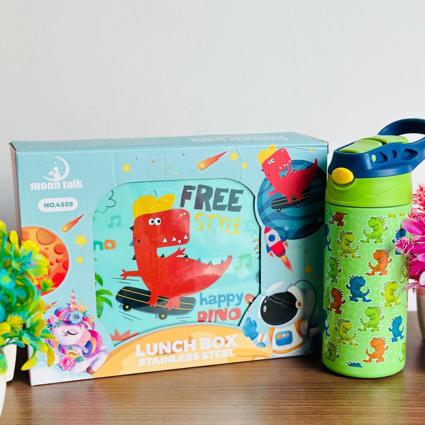 Dino-Themed Lunch Box & Bottle Hamper