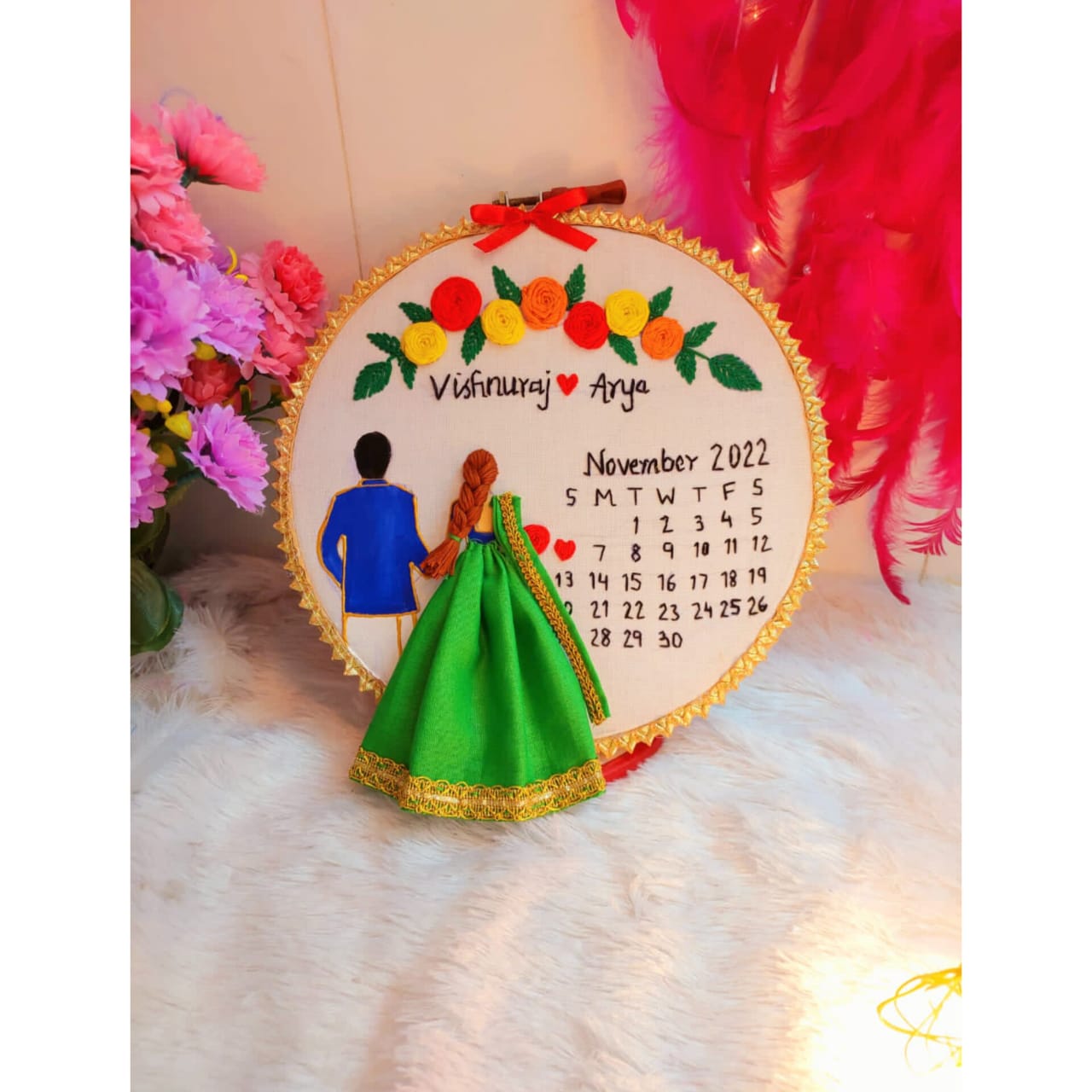 Couple Embroidery Hoop 8.0