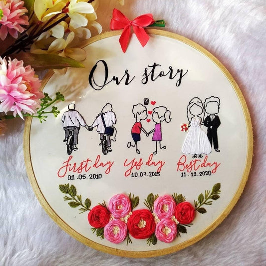 Our Story Embroidery Hoop