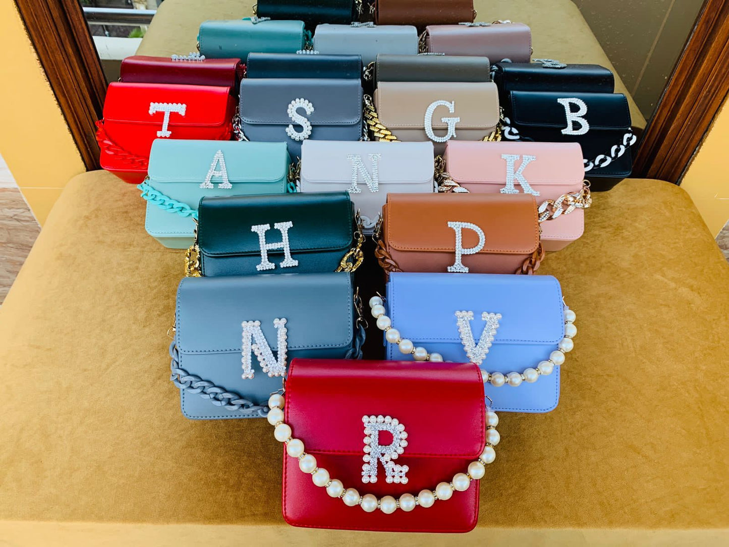 Customized Initial Box Clutch Bag