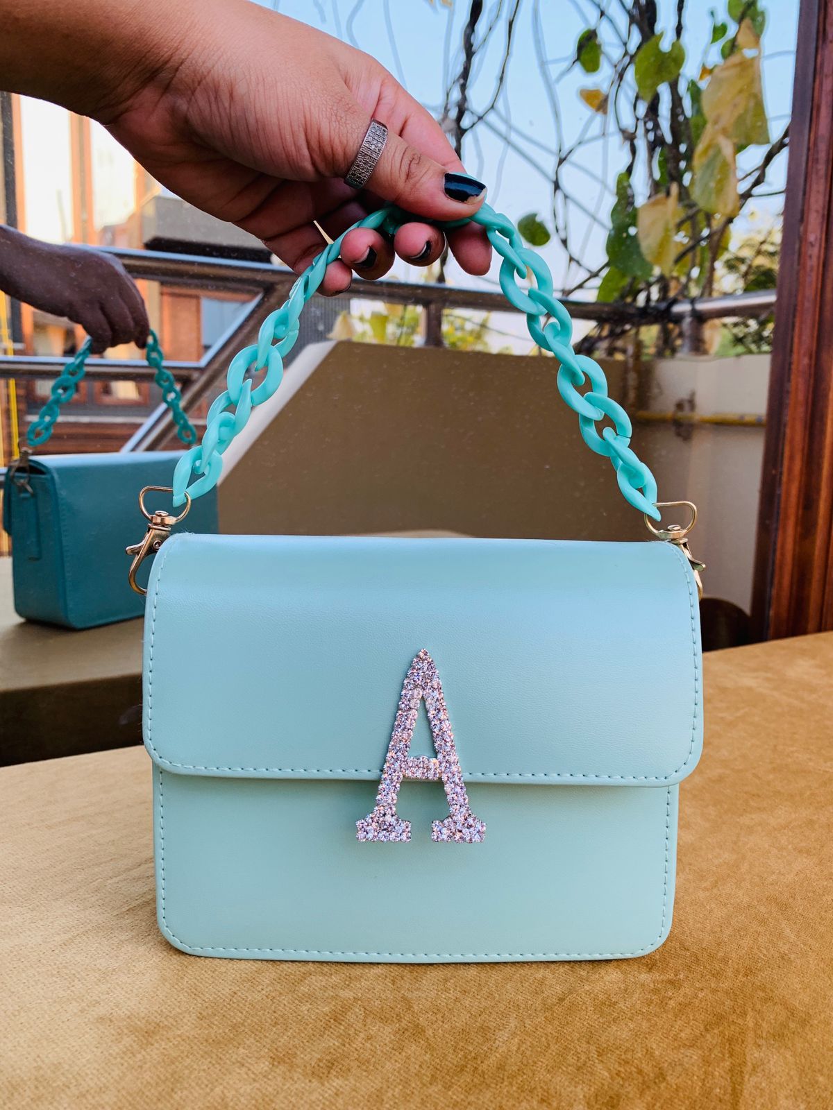 Customized Initial Box Clutch Bag