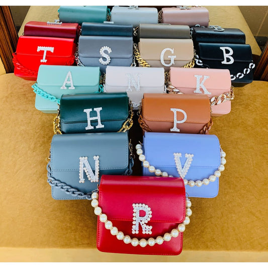 Customized Initial Box Clutch Bag