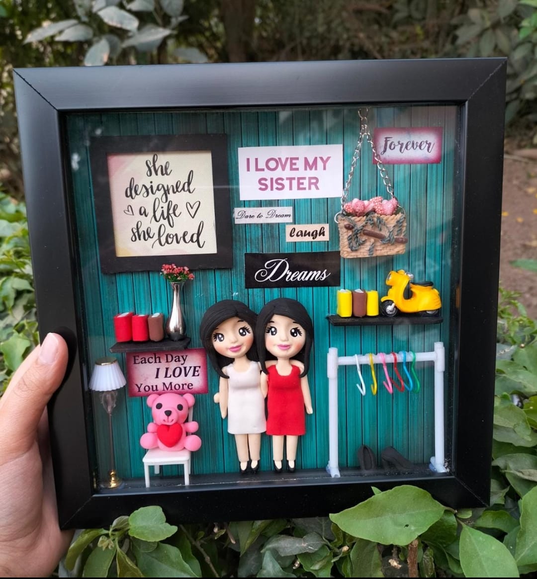 Shadow Box With Clay Figure 1.0