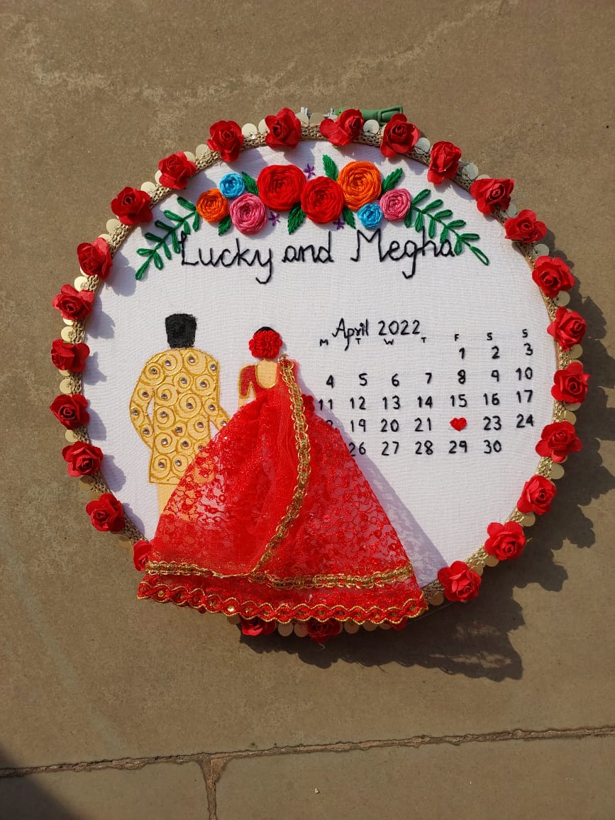 Couple Embroidery Hoop 8.0