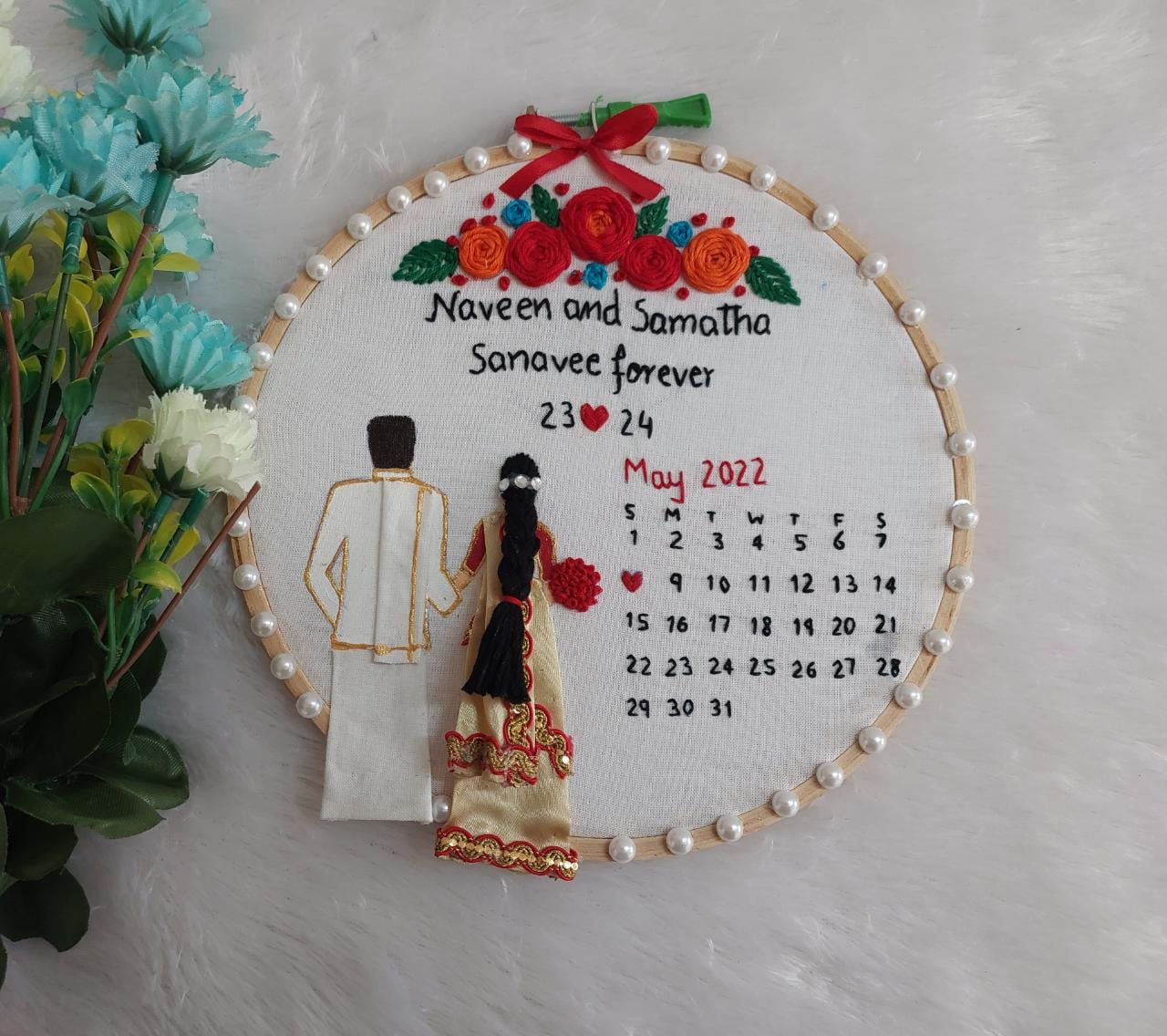 Couple Embroidery Hoop 8.0