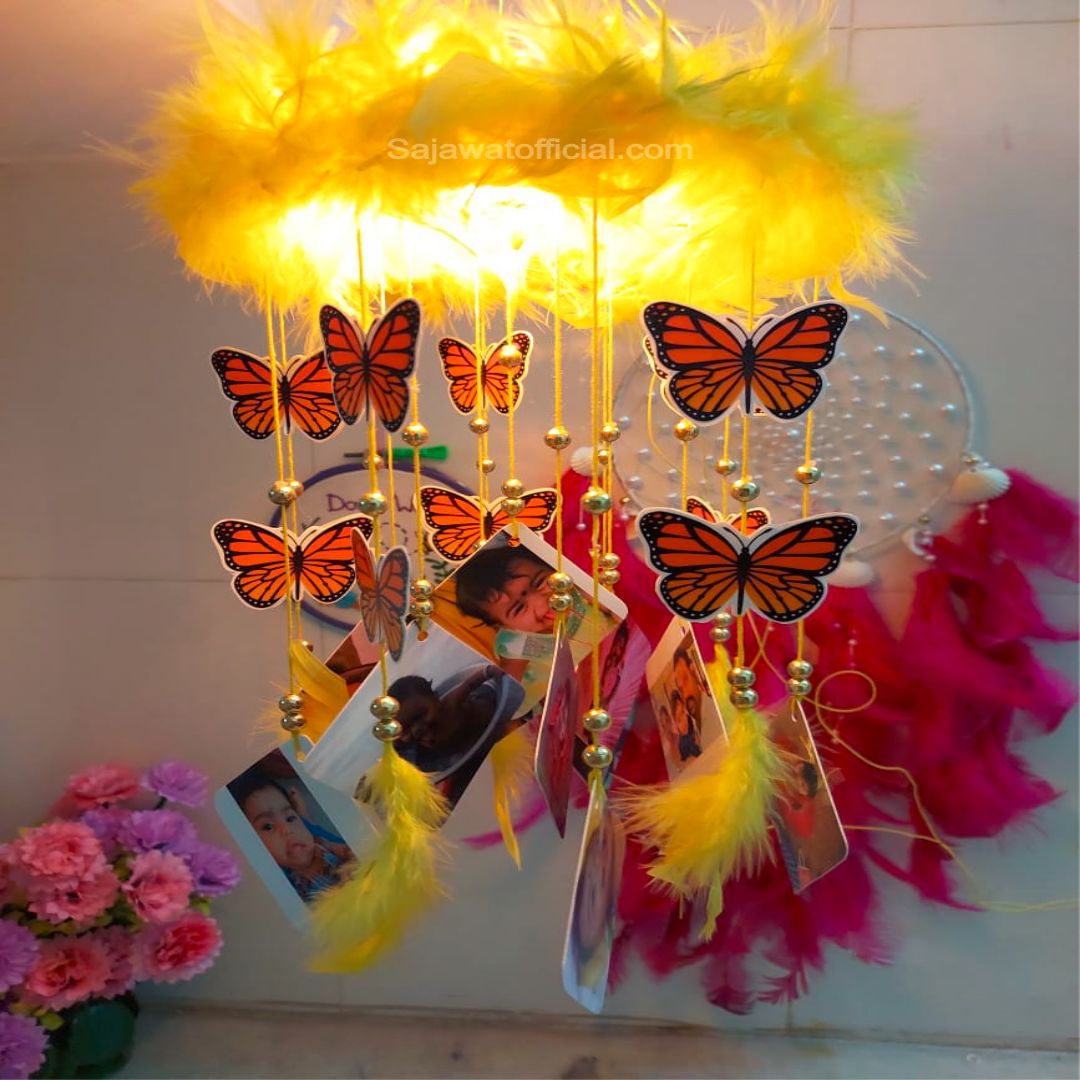 Fairy Lights Windchime With Butterflies