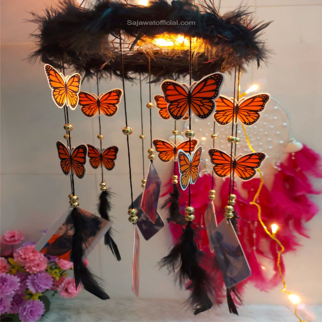 Fairy Lights Windchime With Butterflies