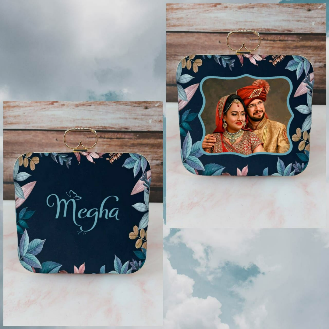 Digital Printed Fabric Name Customization Clutch