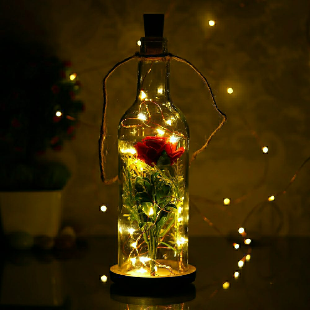 LED Rose Bottle