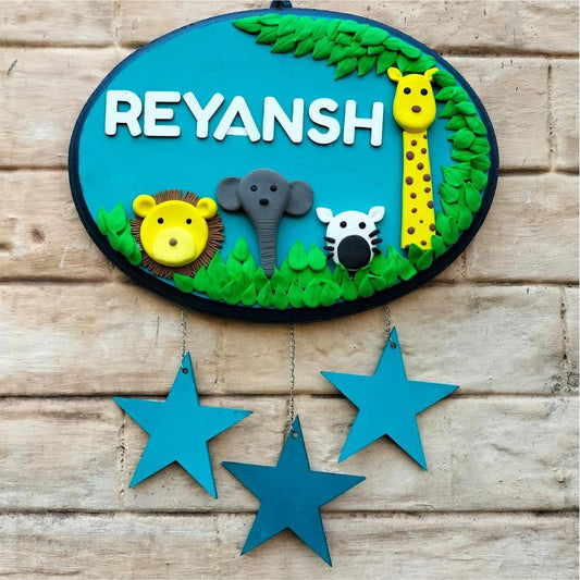 Animal Theme Nameplate For Your Kid