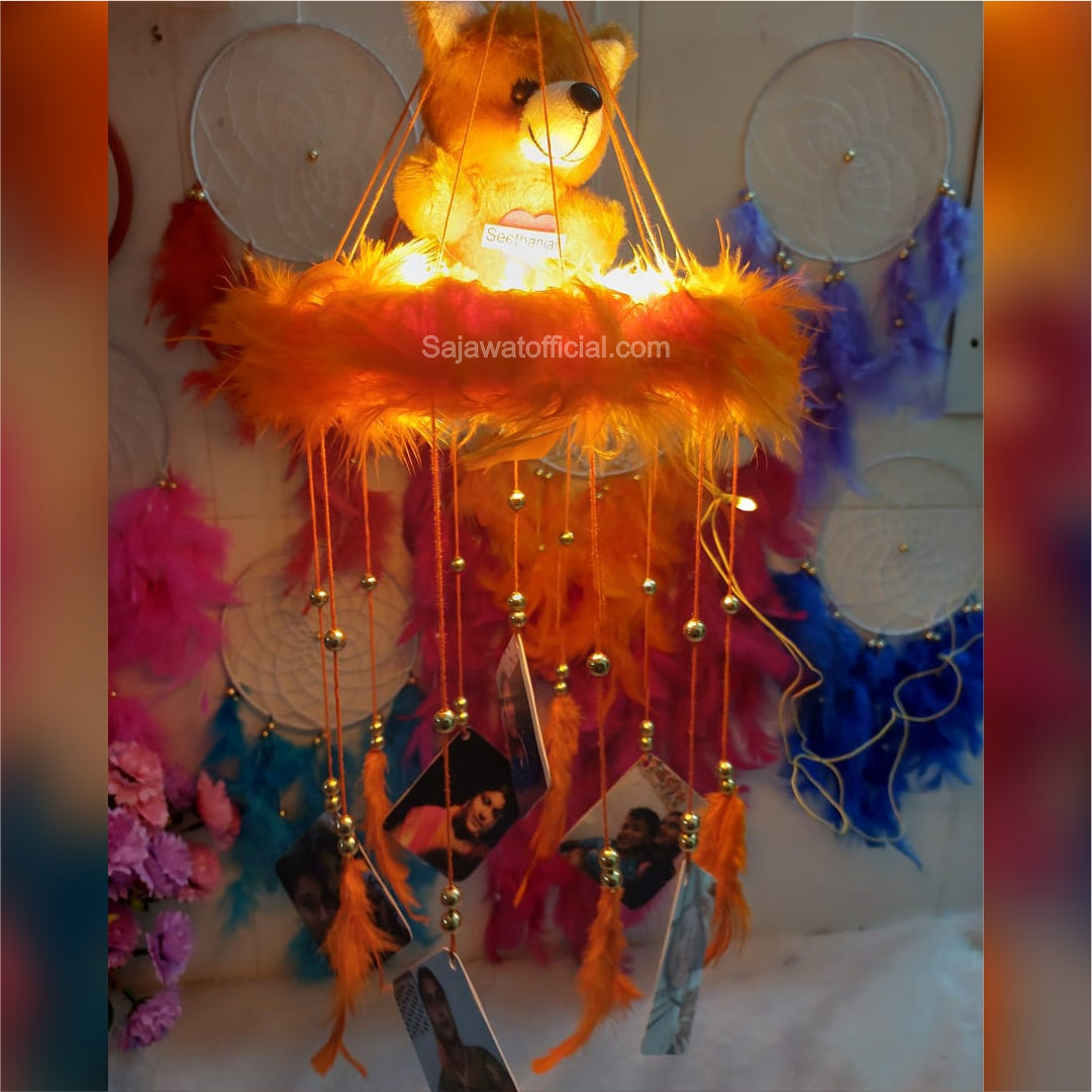 Fairy Lights Windchime With Teddy