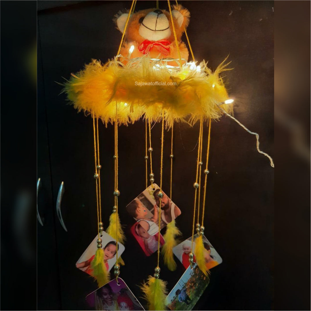 Fairy Lights Windchime With Teddy