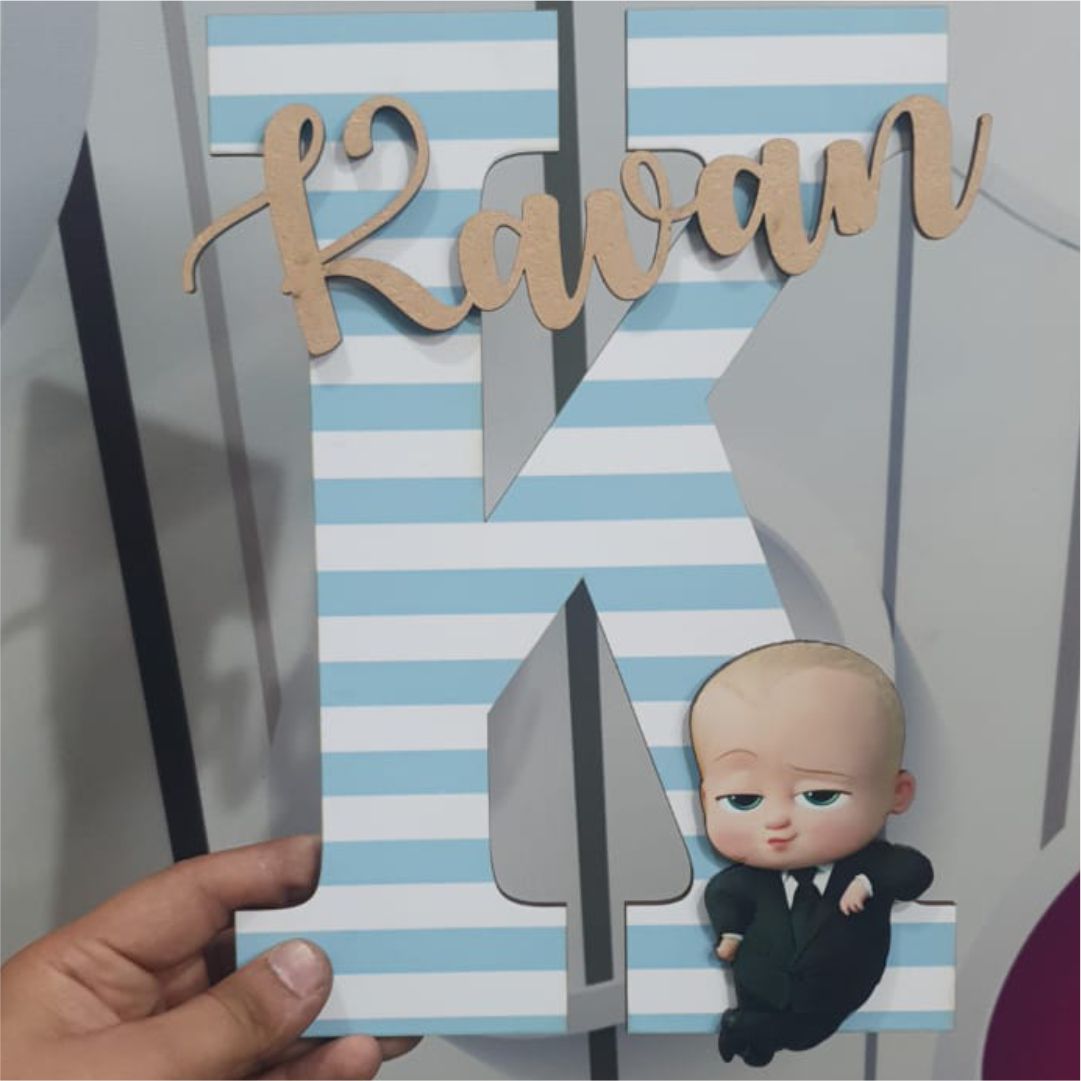 Kid's Initial Name Plate