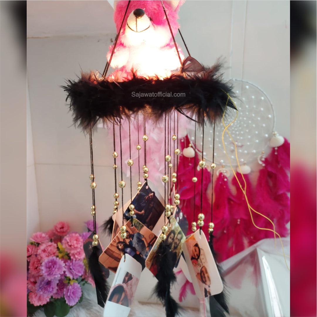 Fairy Lights Windchime With Teddy